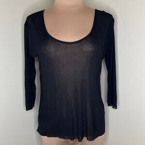 Zara Basic Collection Top Small Womens Sheer Mesh Zip Classic High Low Layering